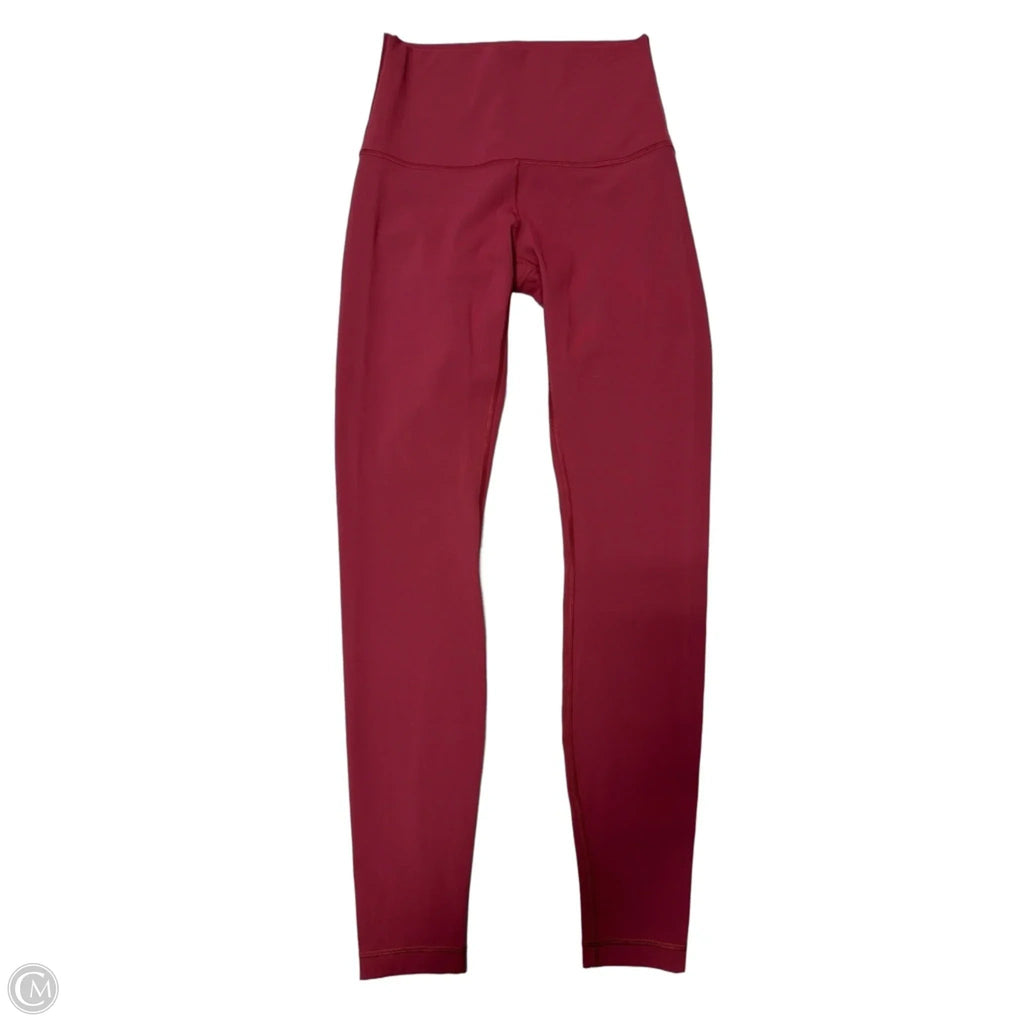 Athletic Leggings By Lululemon In Red, Size: 6