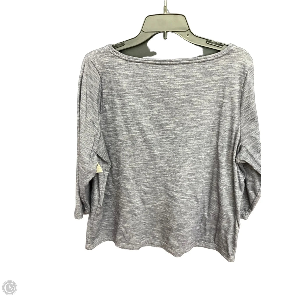 Top 3/4 Sleeve By Talbots In Navy, Size: 2x