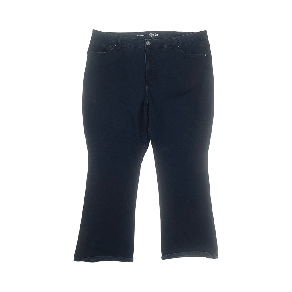 Jeans Boot Cut By Style And Company In Blue Denim, Size:22