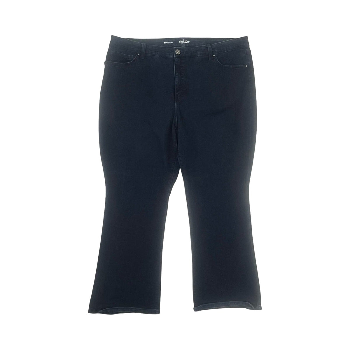 Jeans Boot Cut By Style And Company In Blue Denim, Size:22