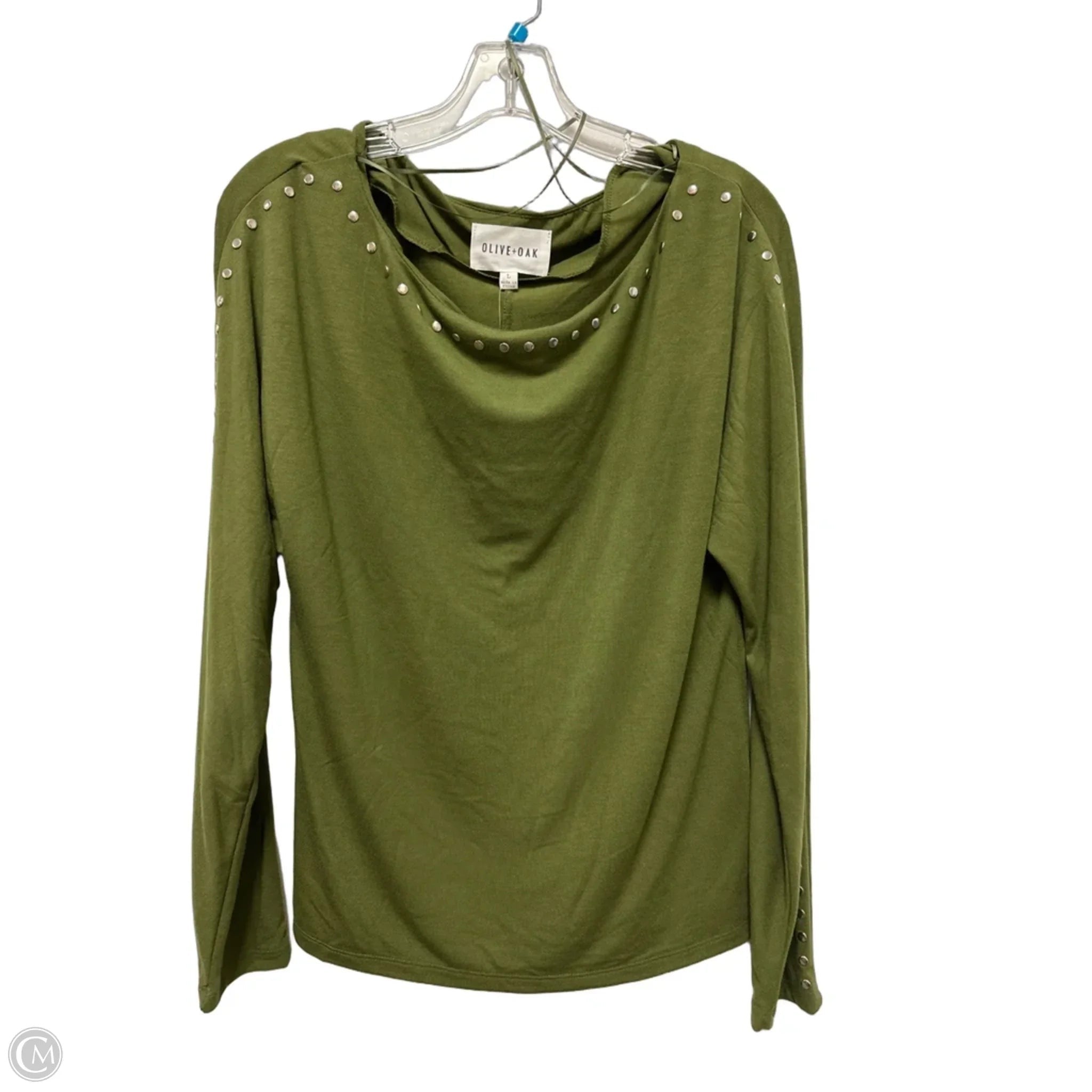Top Long Sleeve By Olive And Oak In Green, Size: L