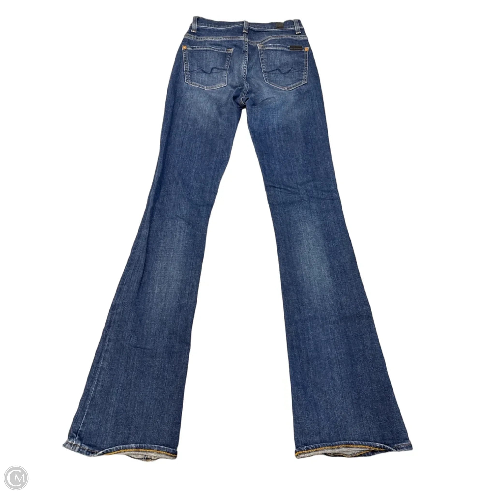 Jeans Flared By 7 For All Mankind In Blue Denim, Size: 0