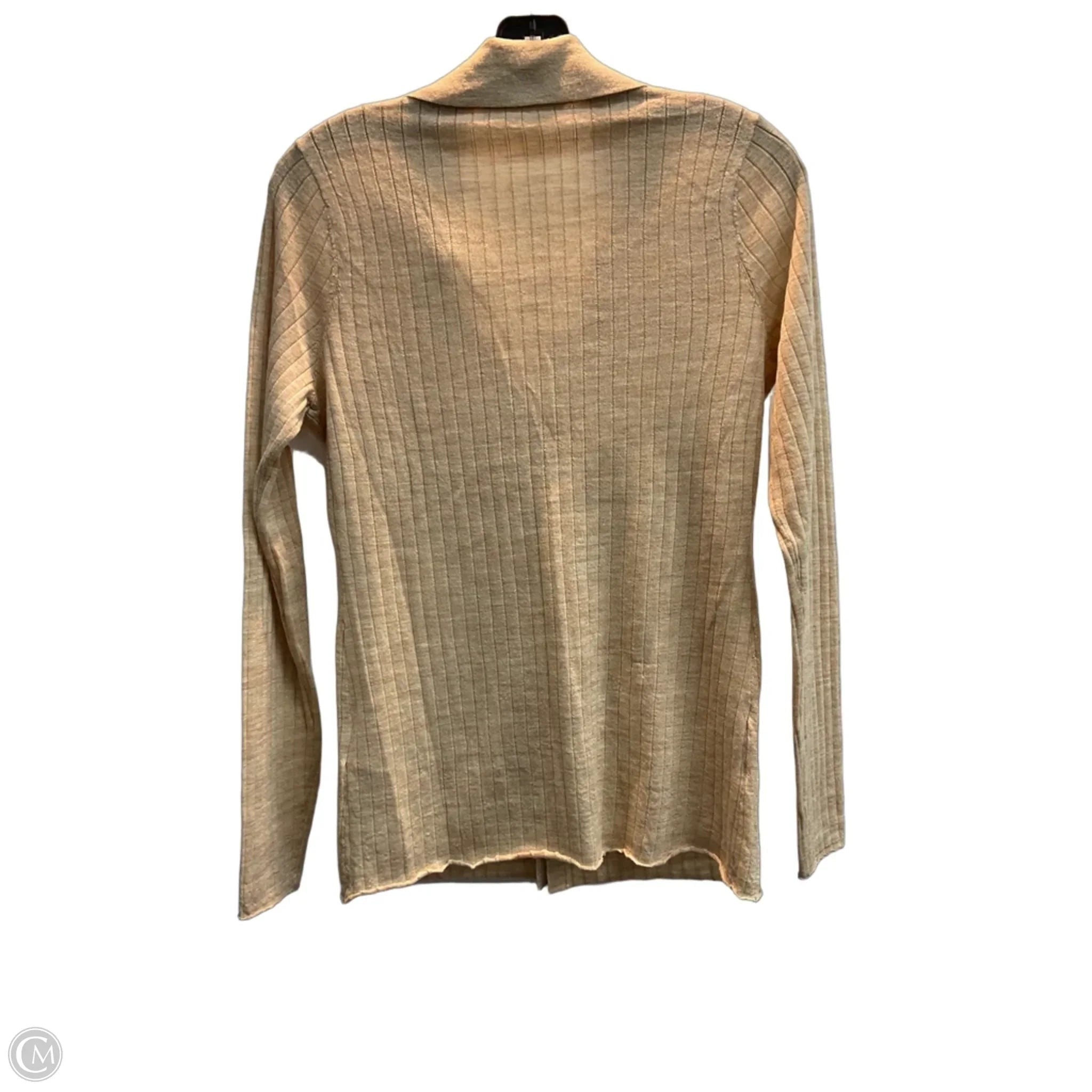 Top Long Sleeve By Abercrombie And Fitch In Tan, Size: S