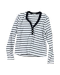 Top Ls By Free Assembly In Blue & White, Size:Xl