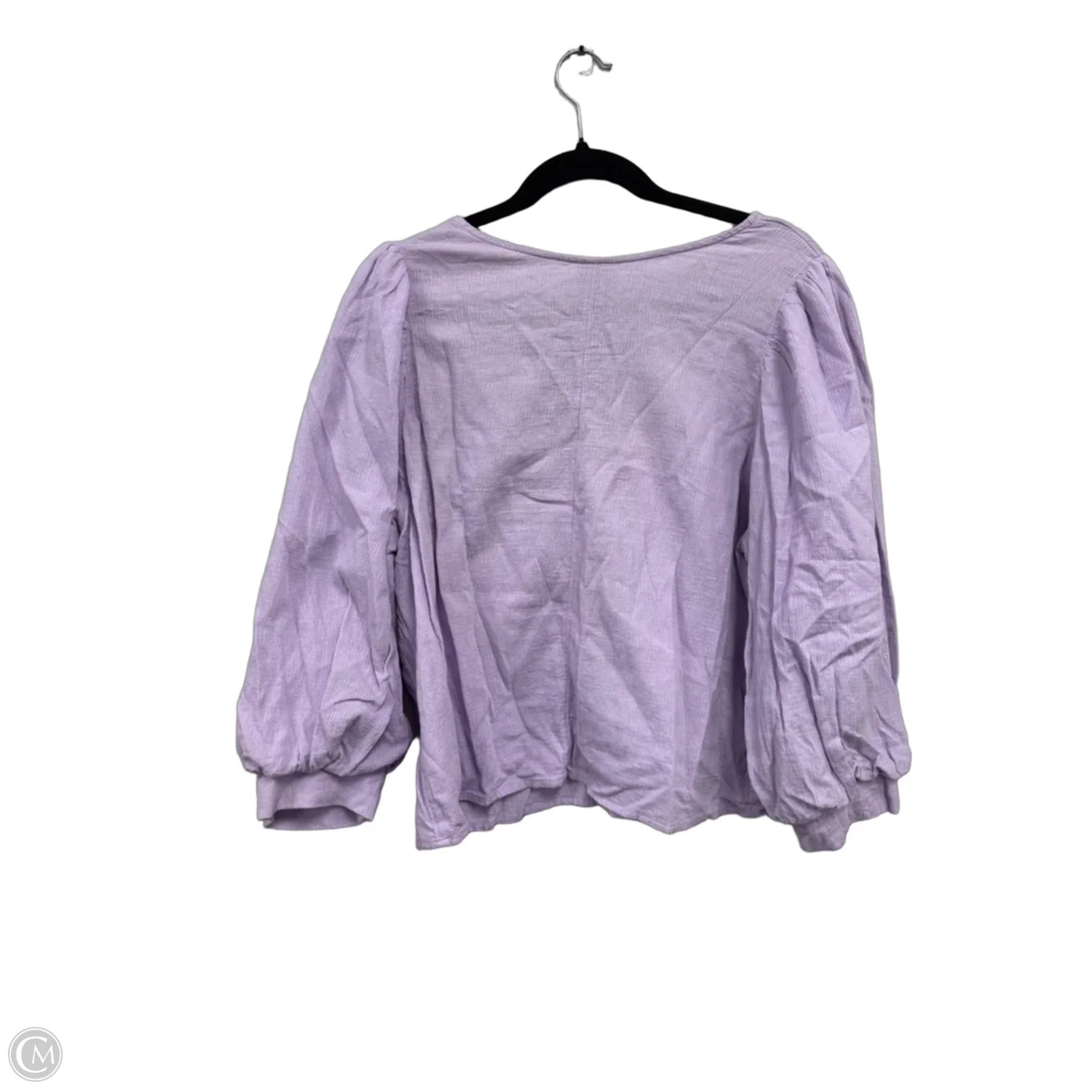 Top 3/4 Sleeve By A New Day In Purple, Size: Xl
