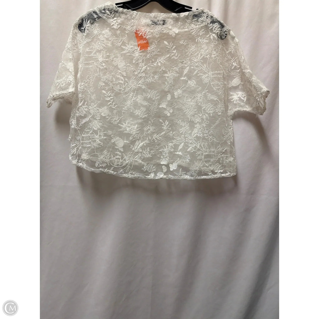 Top Short Sleeve By Misslook In White, Size: M