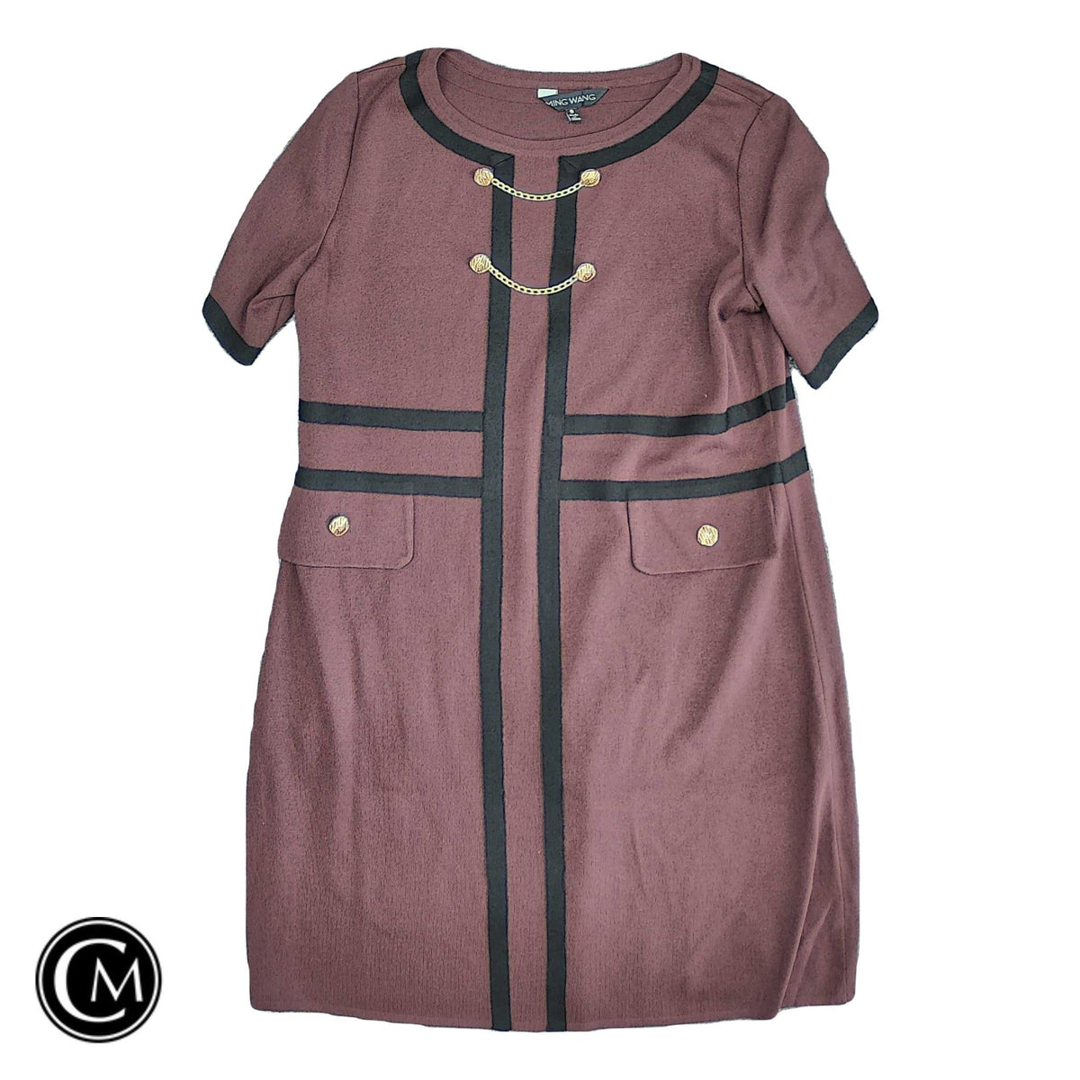 Dress Work By Ming Wang In Purple, Size: S