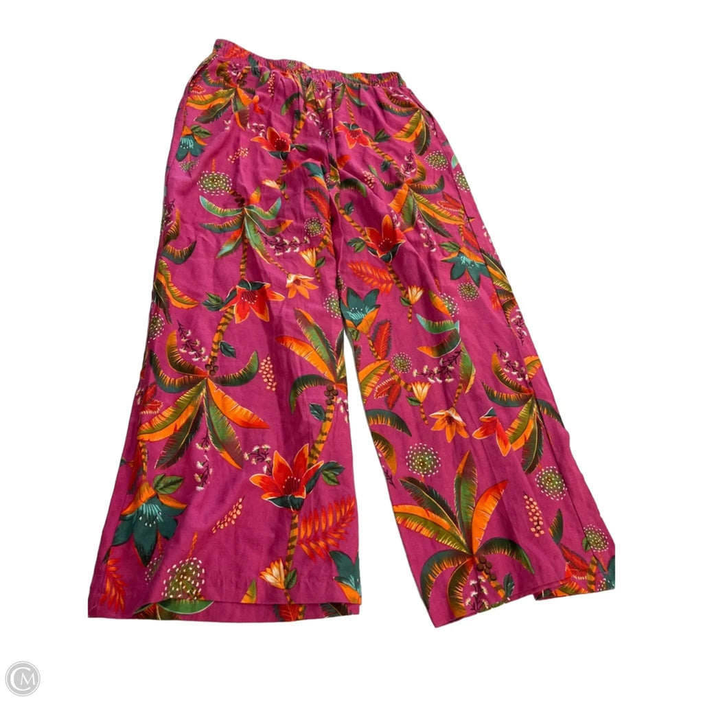 Pants Linen By Rachel Roy In Floral Print, Size: L