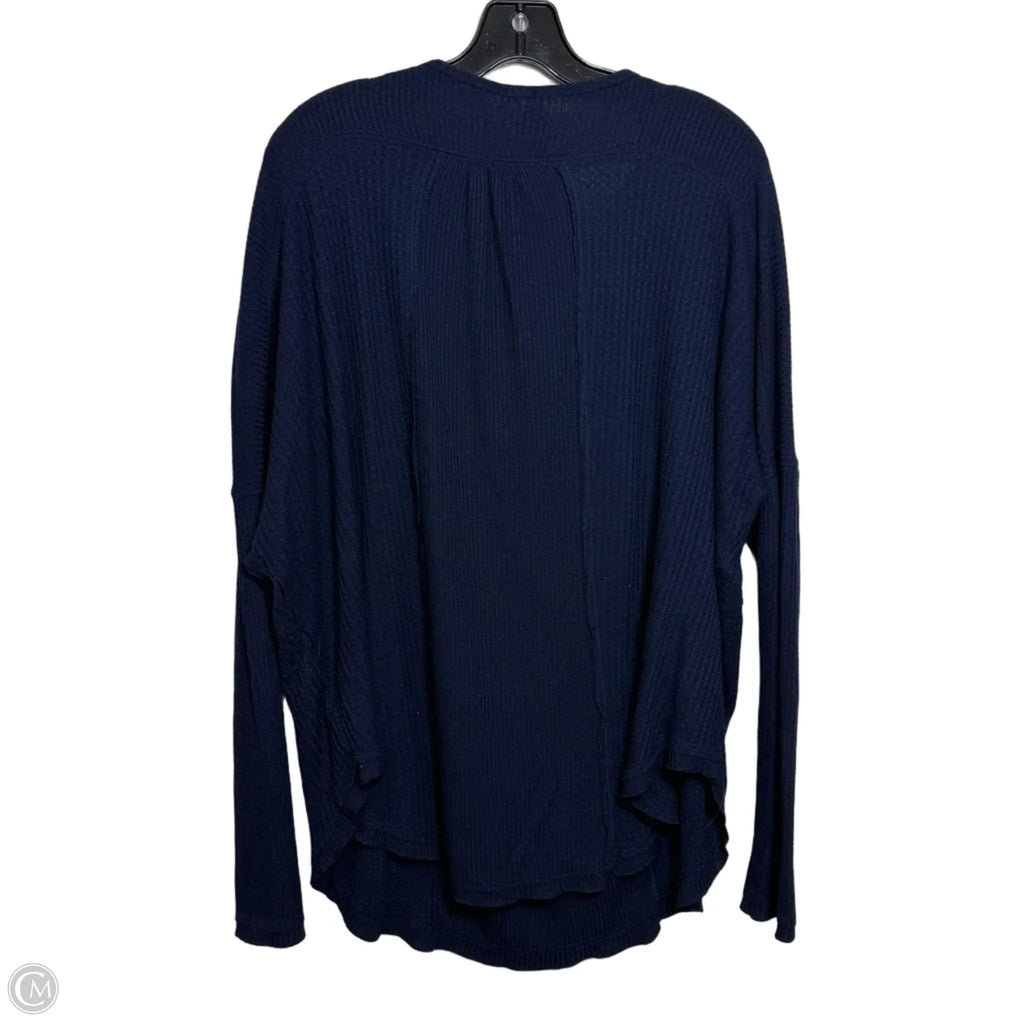 Top Long Sleeve By Free People In Navy, Size: L