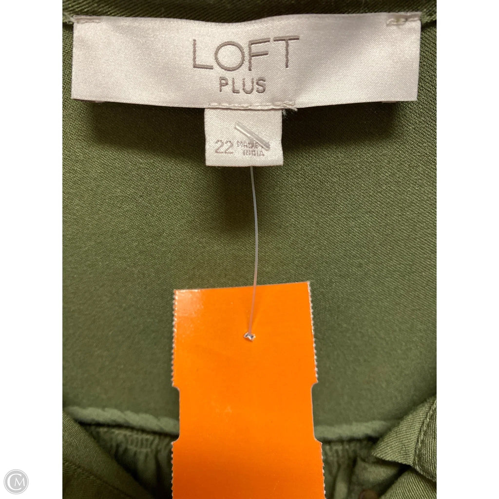 Top Short Sleeve By Loft In Green, Size: 3x