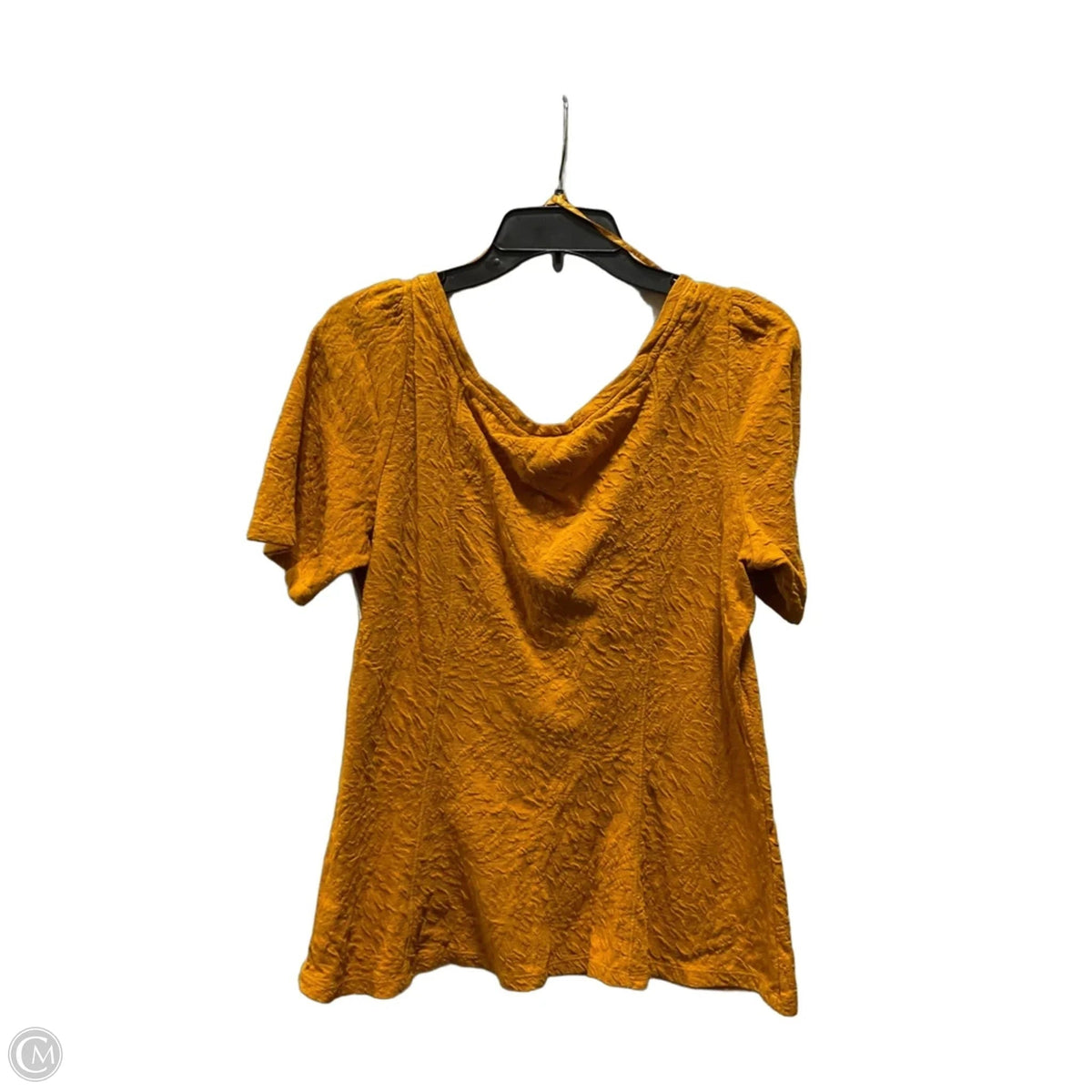 Top Short Sleeve By Anthropologie In Yellow, Size: Xl