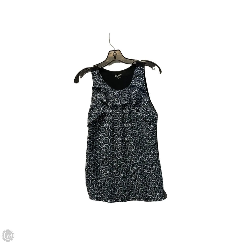 Top Sleeveless By Loft In Black & Blue, Size: Xs