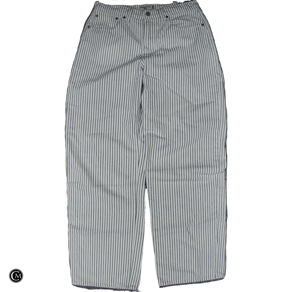 Jeans Wide Leg By Abercrombie And Fitch In Blue & White, Size: 10