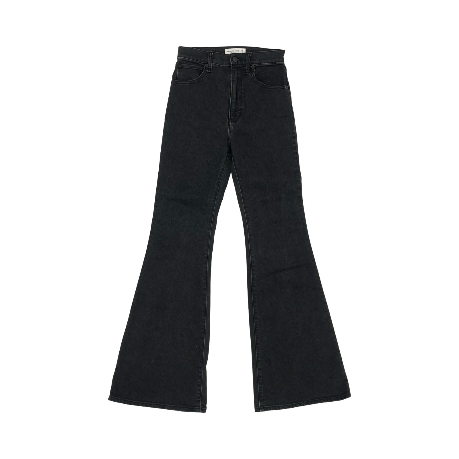 Jeans Flared By Abercrombie And Fitch In Black Denim, Size:2