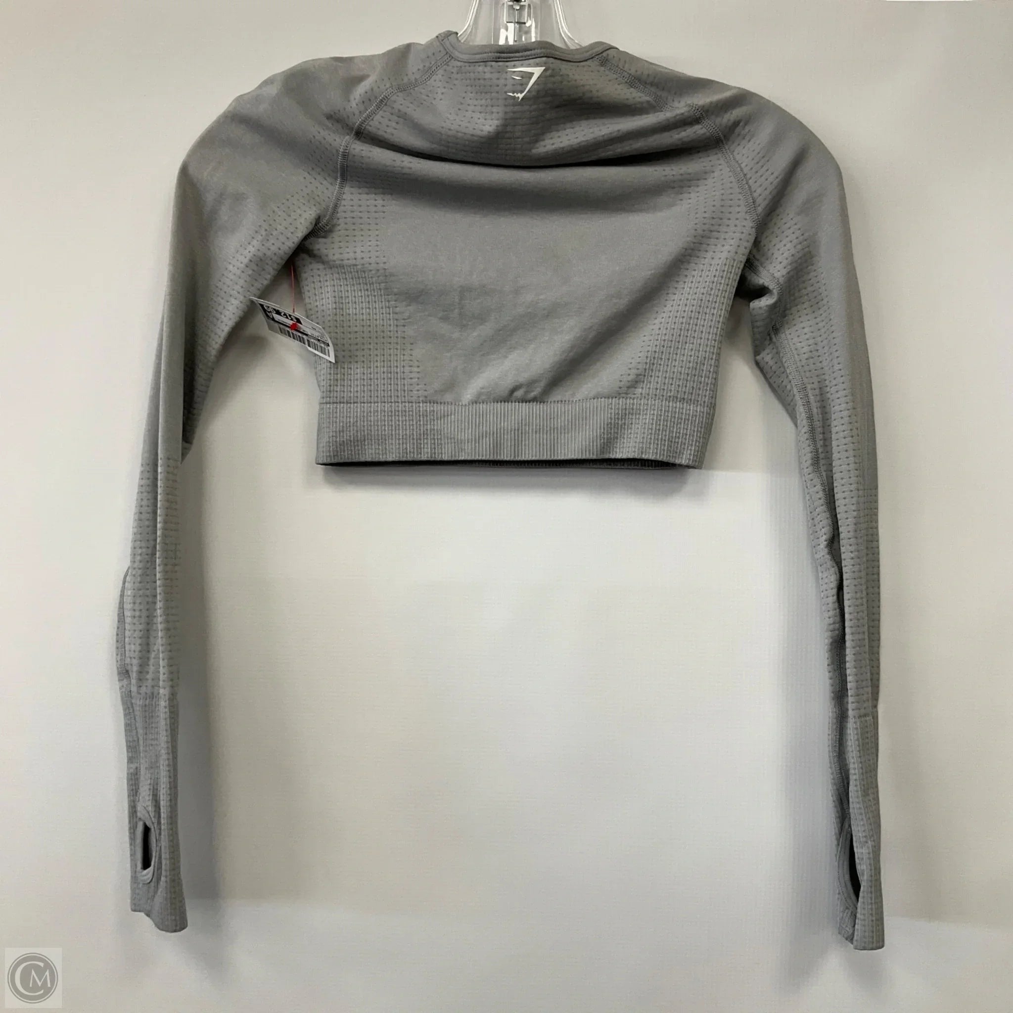 Athletic Top Long Sleeve Crewneck By Gym Shark In Grey, Size: Xs