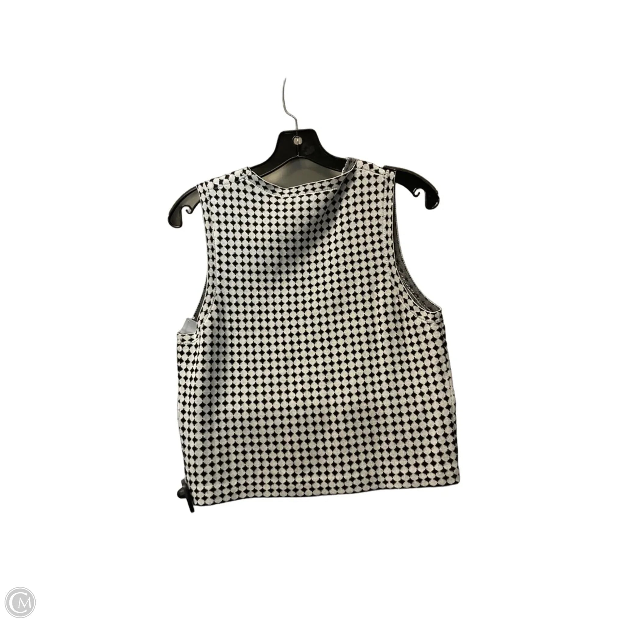 Top Sleeveless By Theory In Black & White, Size: M