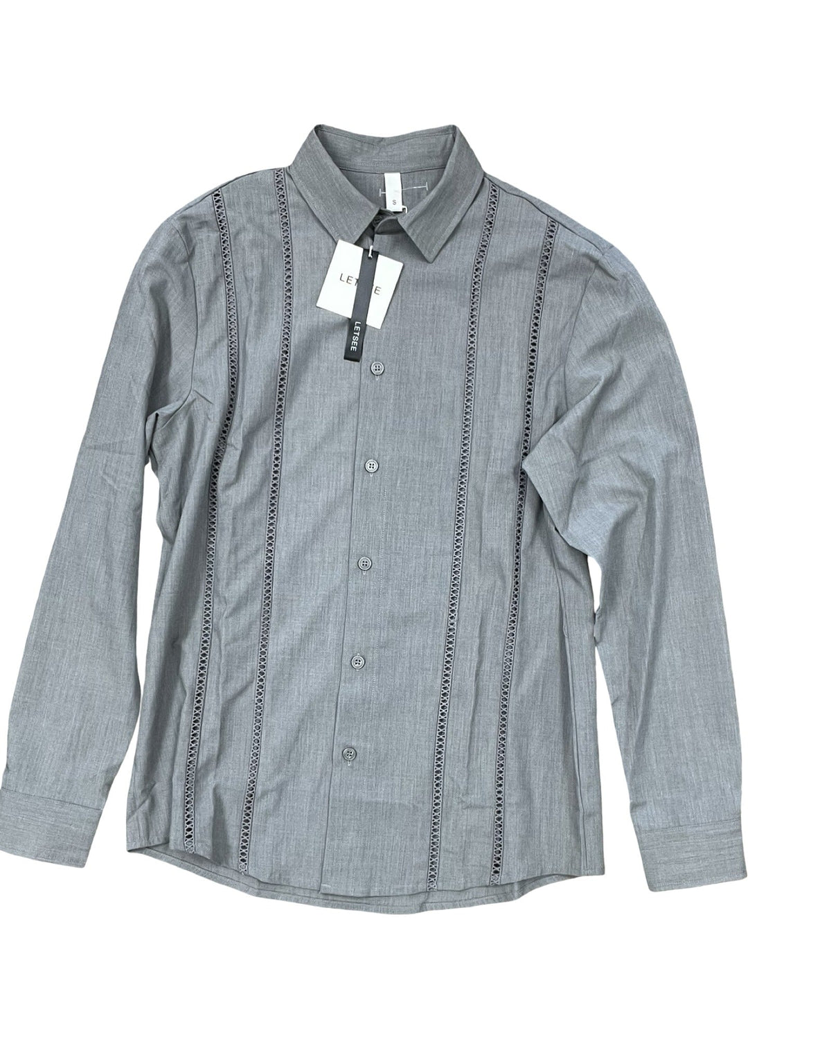 Blouse Ls By Clothes Mentor In Grey, Size:S