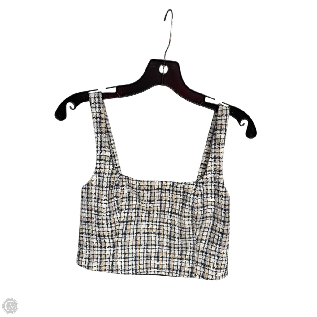 Top Sleeveless By Abercrombie And Fitch In Plaid Pattern, Size: M