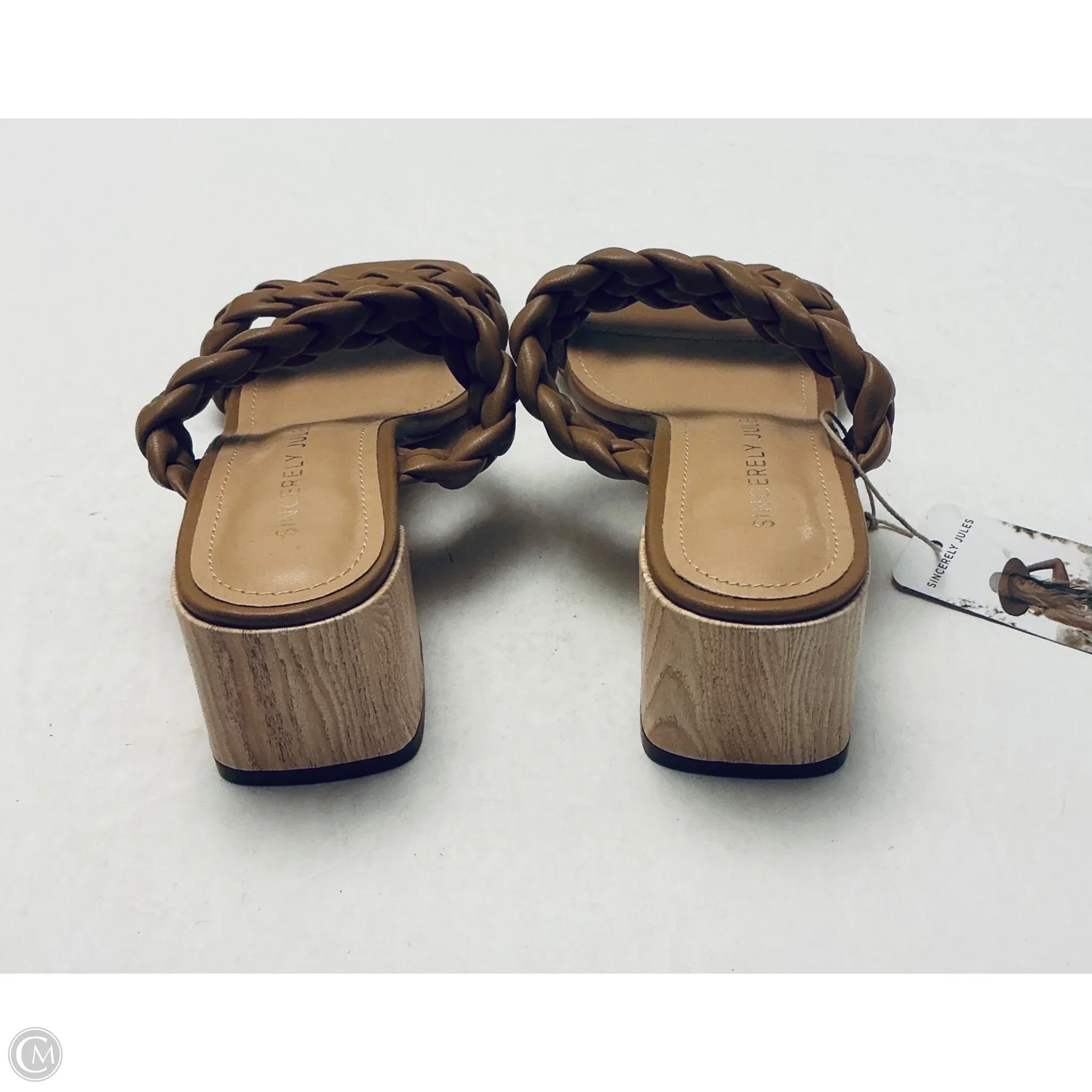 Sandals Heels Block By Sincerely Jules In Brown, Size: 8.5