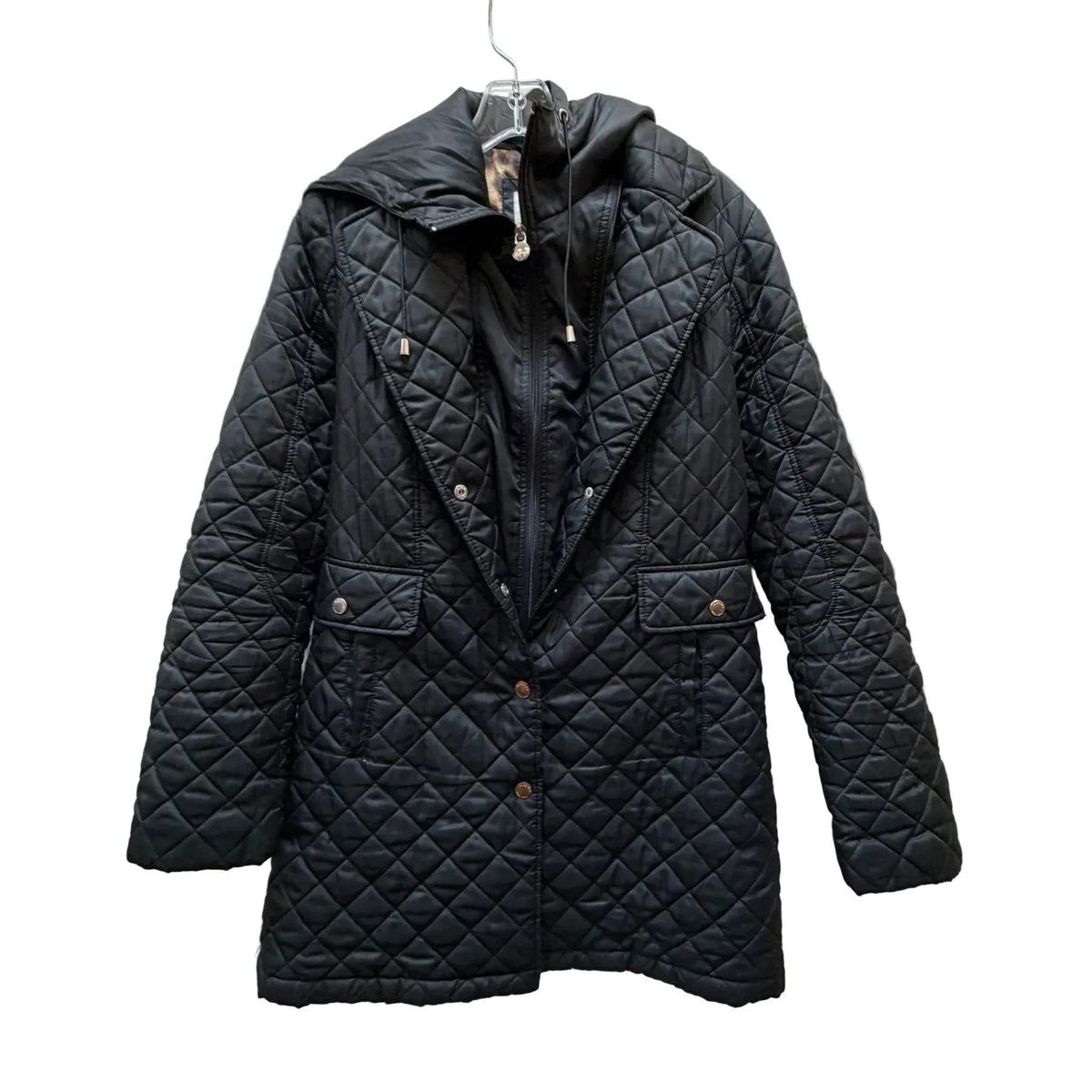 Coat Puffer & Quilted By Laundry In Black, Size: M