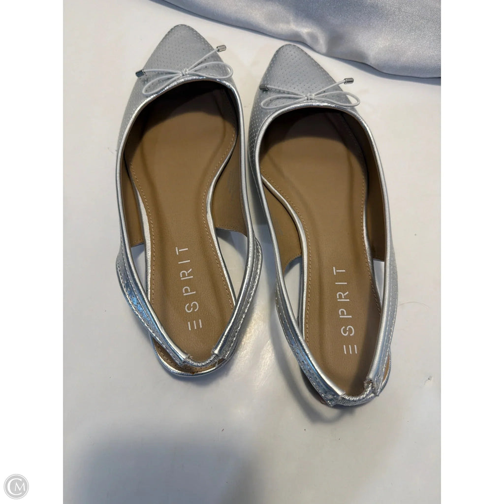 Shoes Flats By Esprit In Silver, Size: 8.5