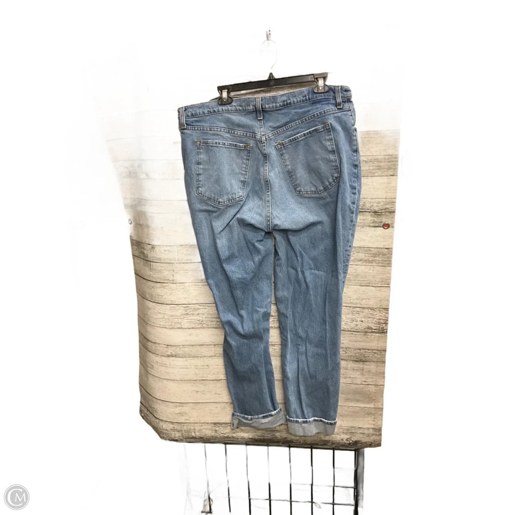 Jeans Straight By Abercrombie And Fitch In Blue Denim, Size: 18