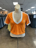 Athletic Top Ss By Adidas In Orange, Size:S