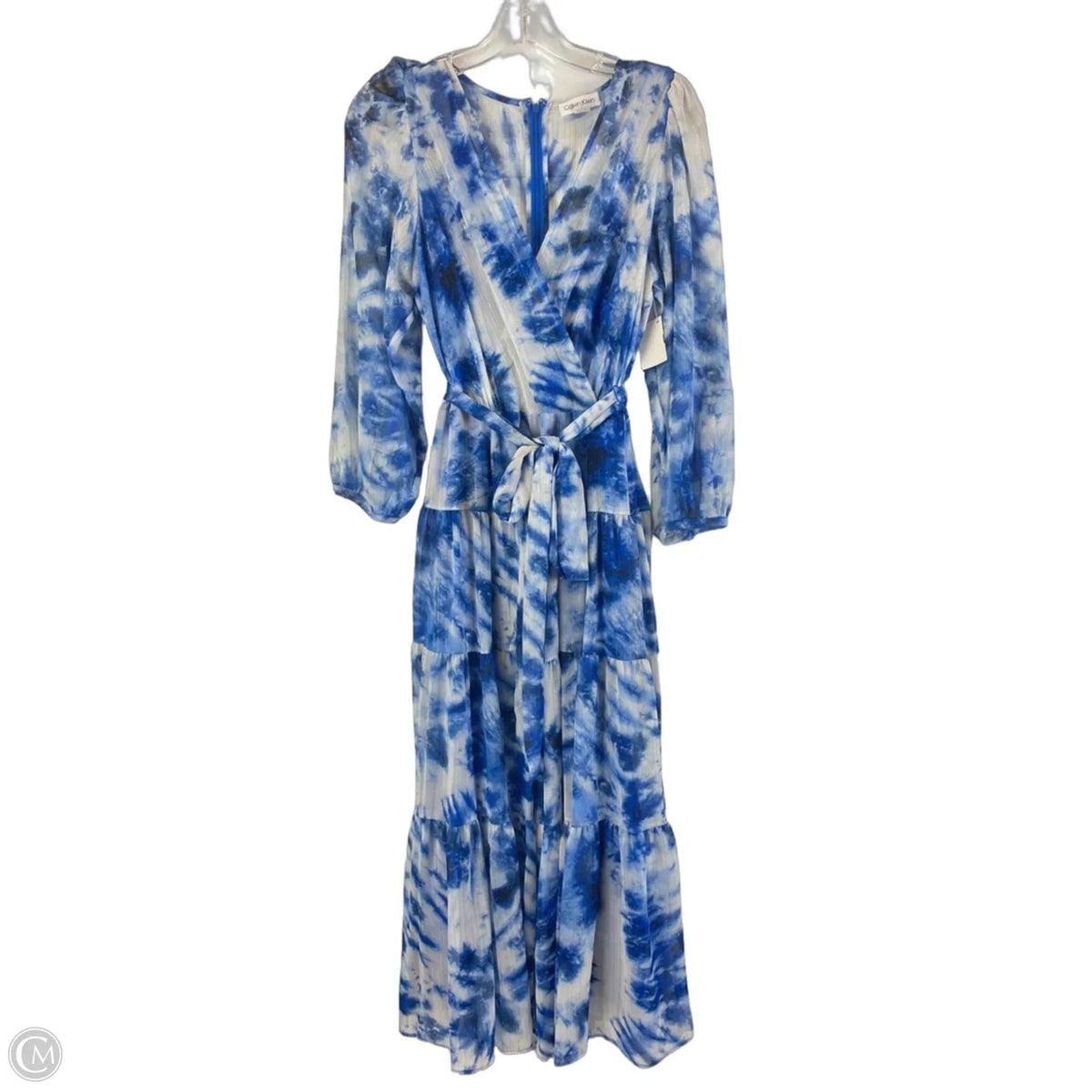 Dress Casual Maxi By Calvin Klein In Blue, Size: 10