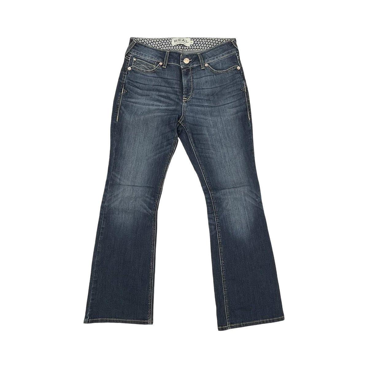 Jeans Boot Cut By Ariat In Blue Denim, Size:12