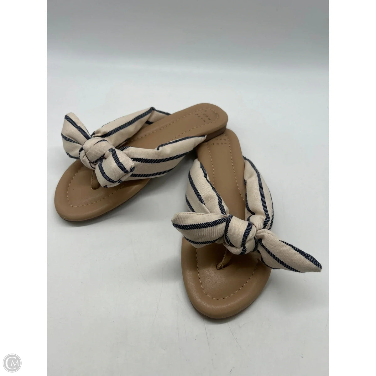 Sandals Flats By A New Day In Blue & Cream, Size: 7