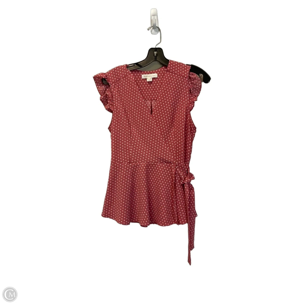 Top Short Sleeve By Monteau In Red, Size: Xl