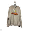 Sweatshirt Crewneck By Clothes Mentor In Cream & Orange, Size: 2x