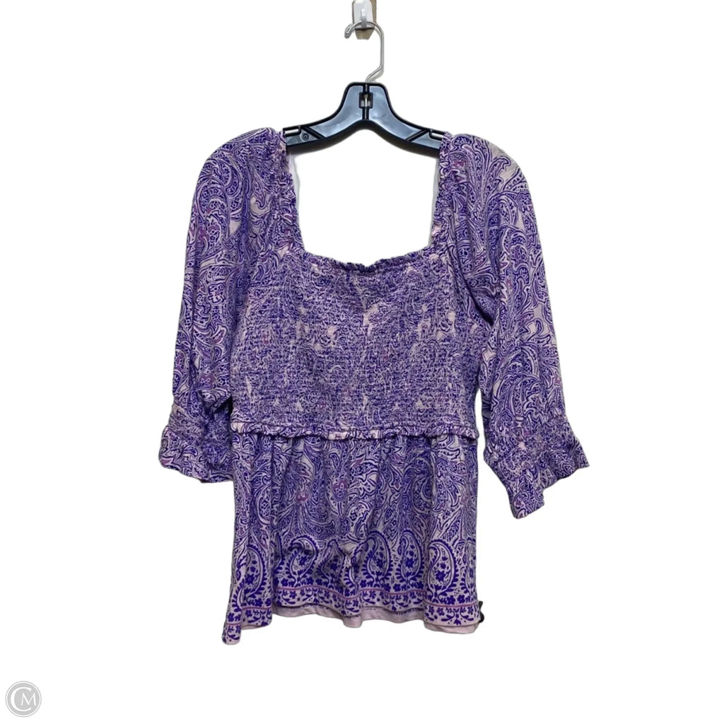 Top Long Sleeve By Crown And Ivy In Purple, Size: L