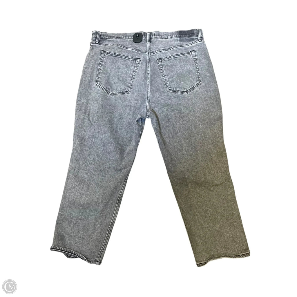 Jeans Straight By Abercrombie And Fitch In Grey, Size: 18