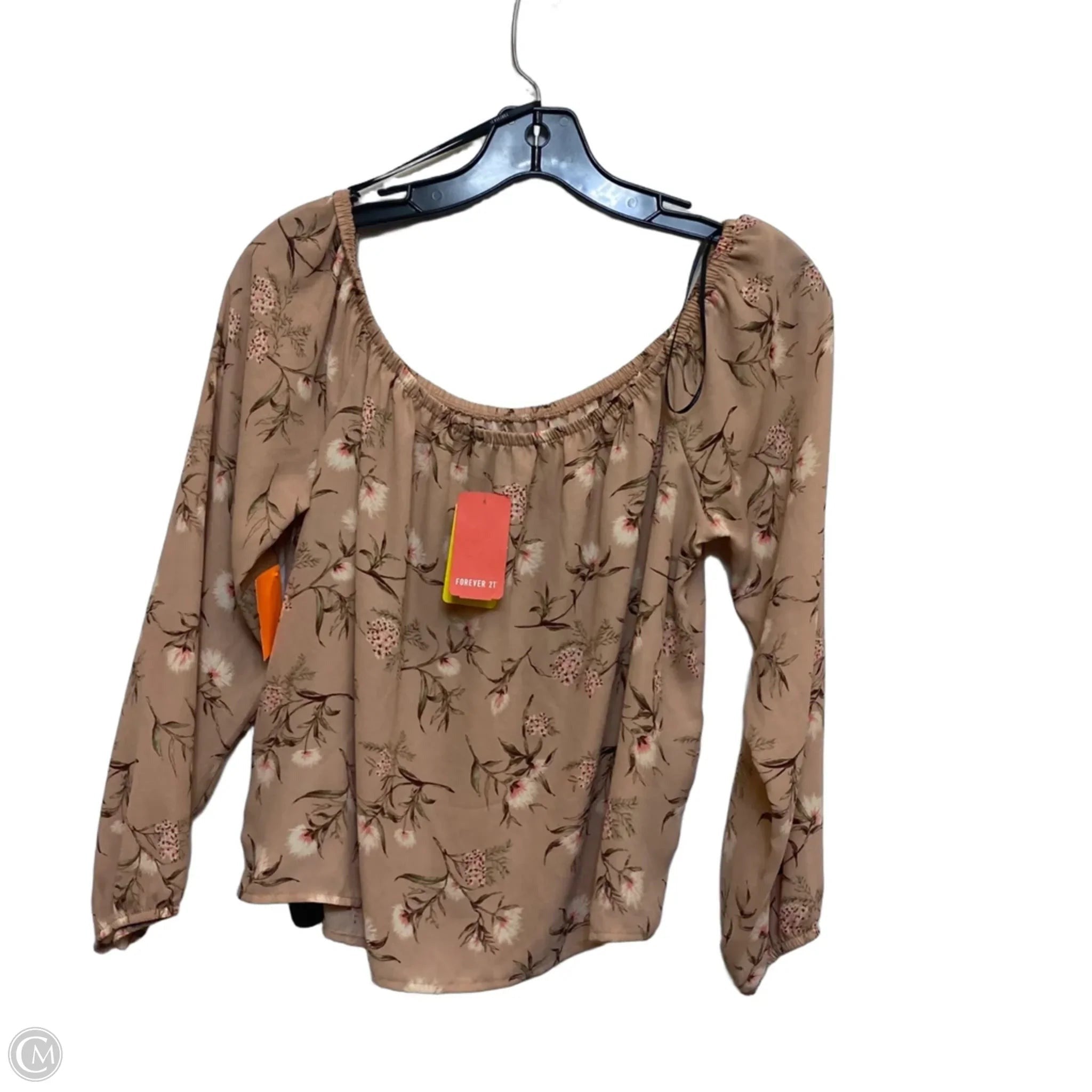 Top Long Sleeve By Forever 21 In Pink, Size: L