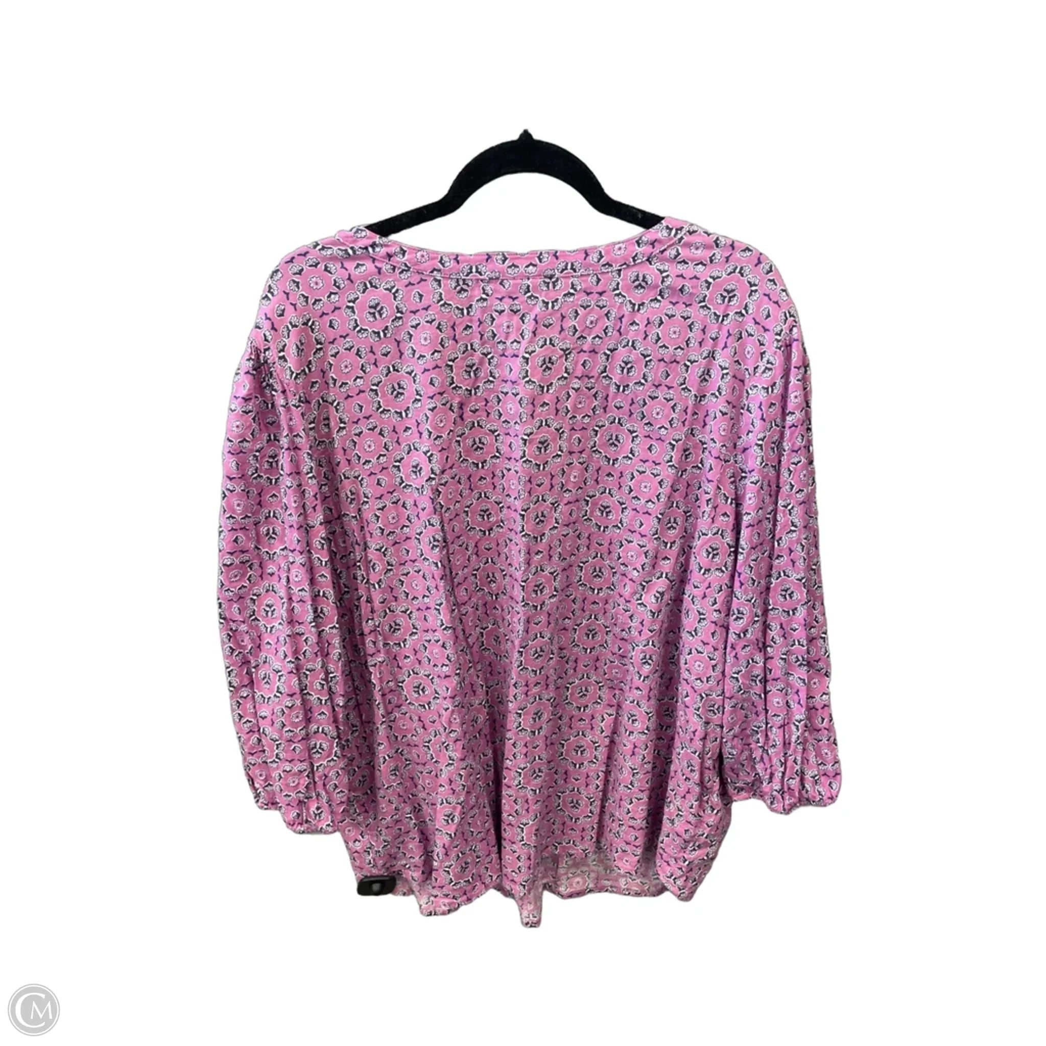 Top 3/4 Sleeve By Croft And Barrow In Purple, Size: 2x