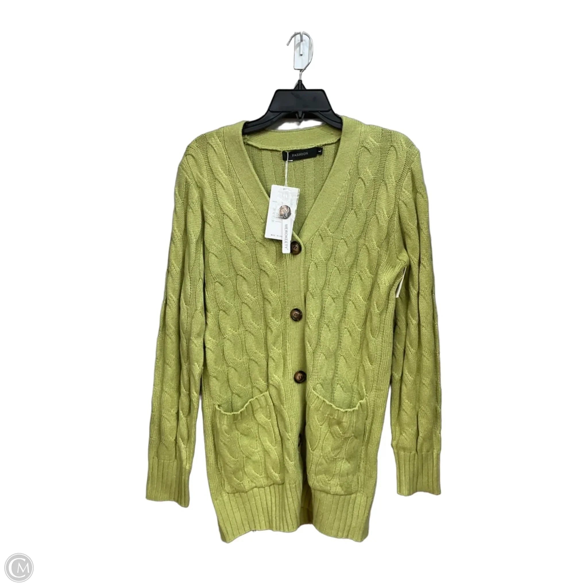 Cardigan By Clothes Mentor In Green, Size: L