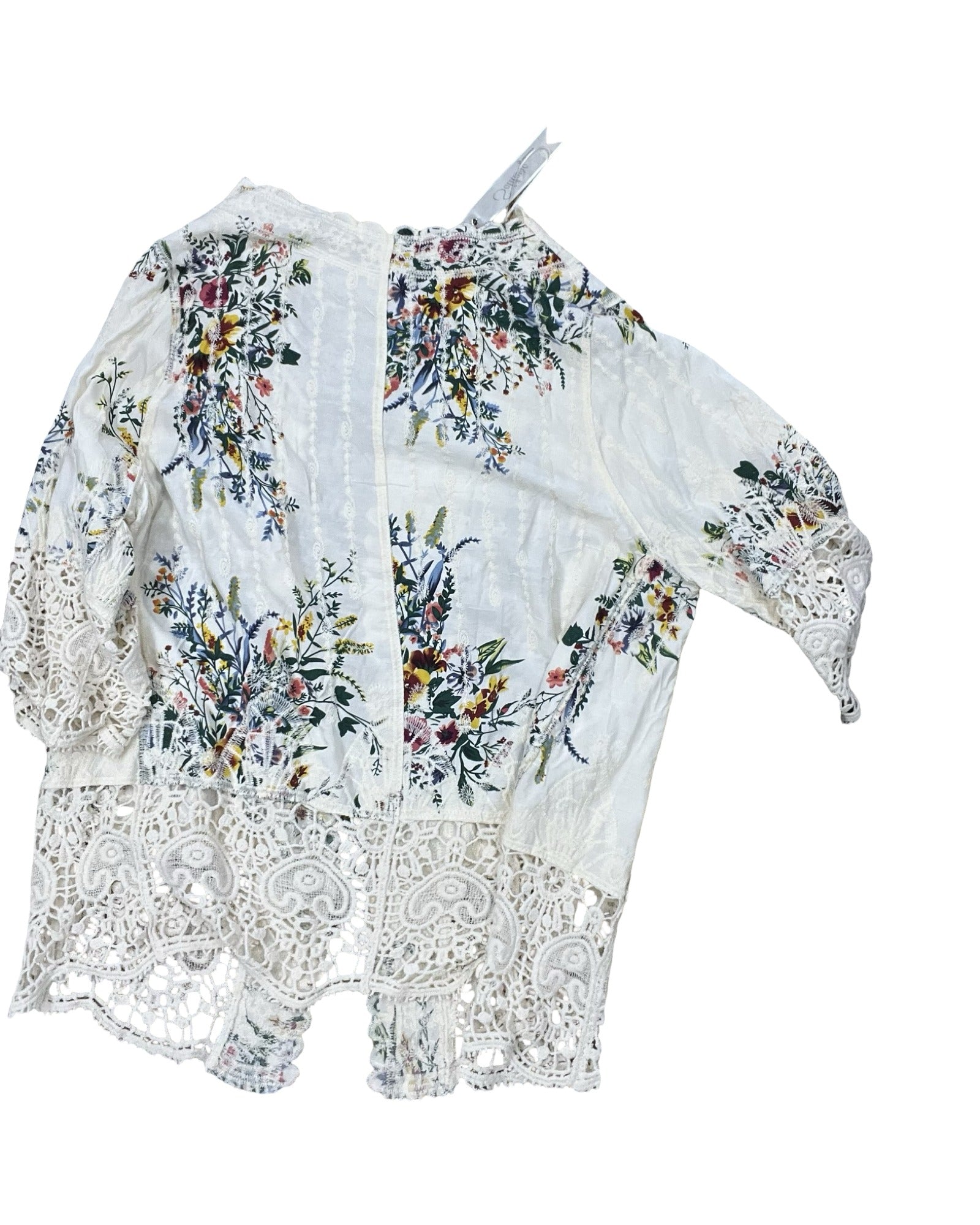 Cardigan By Solitaire In Cream, Size:1X