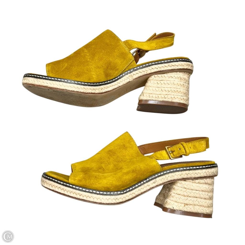 Sandals Designer By Tory Burch In Yellow, Size: 7