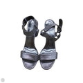 Sandals Designer By Karl Lagerfeld In Silver, Size: 9.5