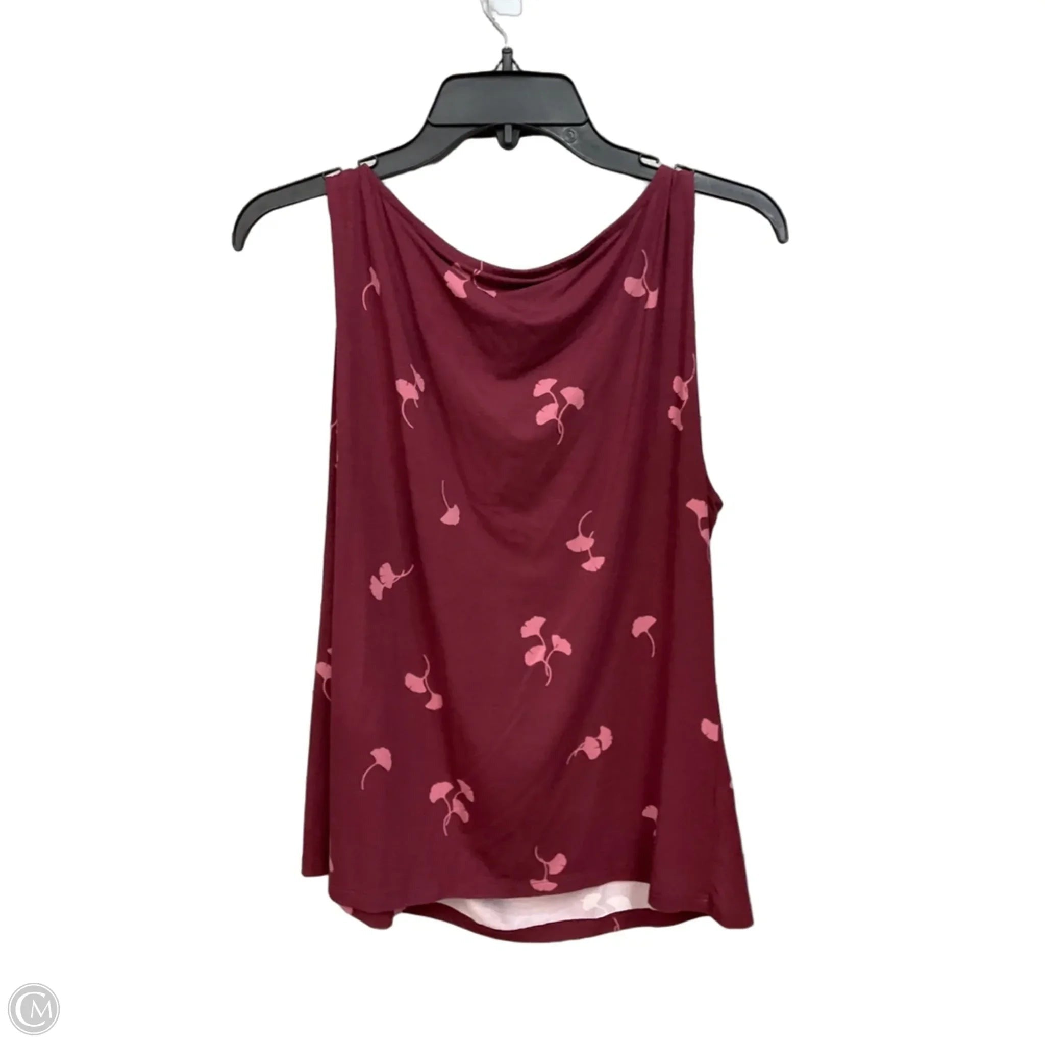 Top Sleeveless By Ann Taylor In Maroon, Size: Xl