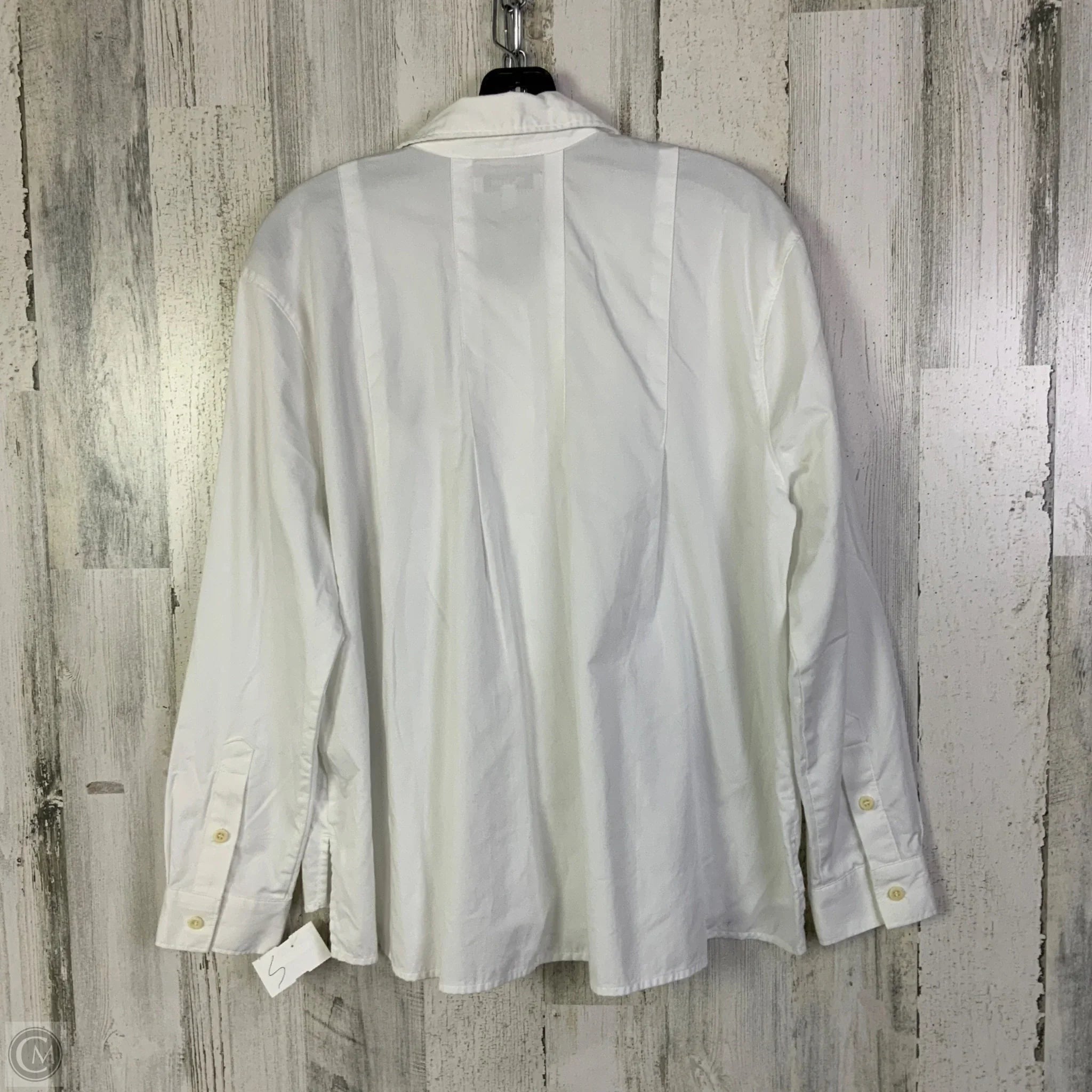 Top Long Sleeve By Madewell In White, Size: M