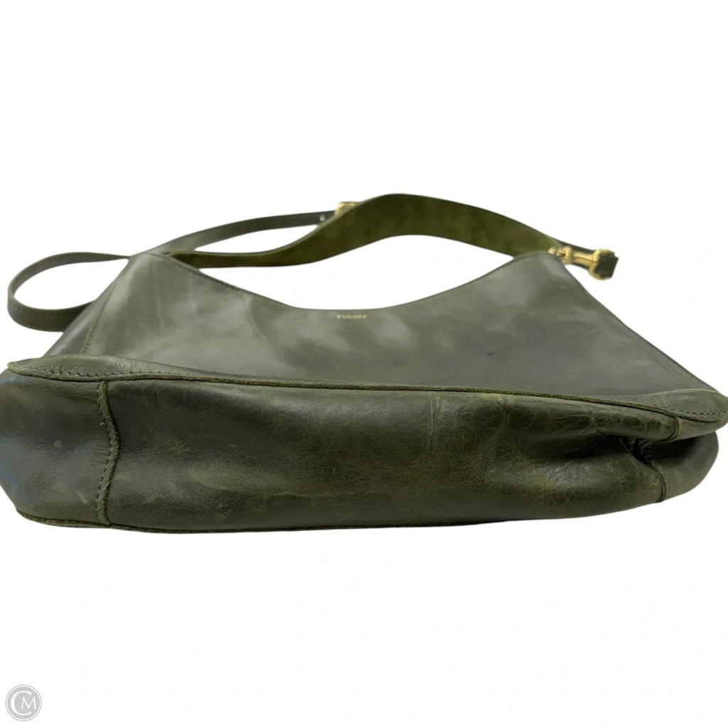 Handbag Leather By Fount, Size: Medium