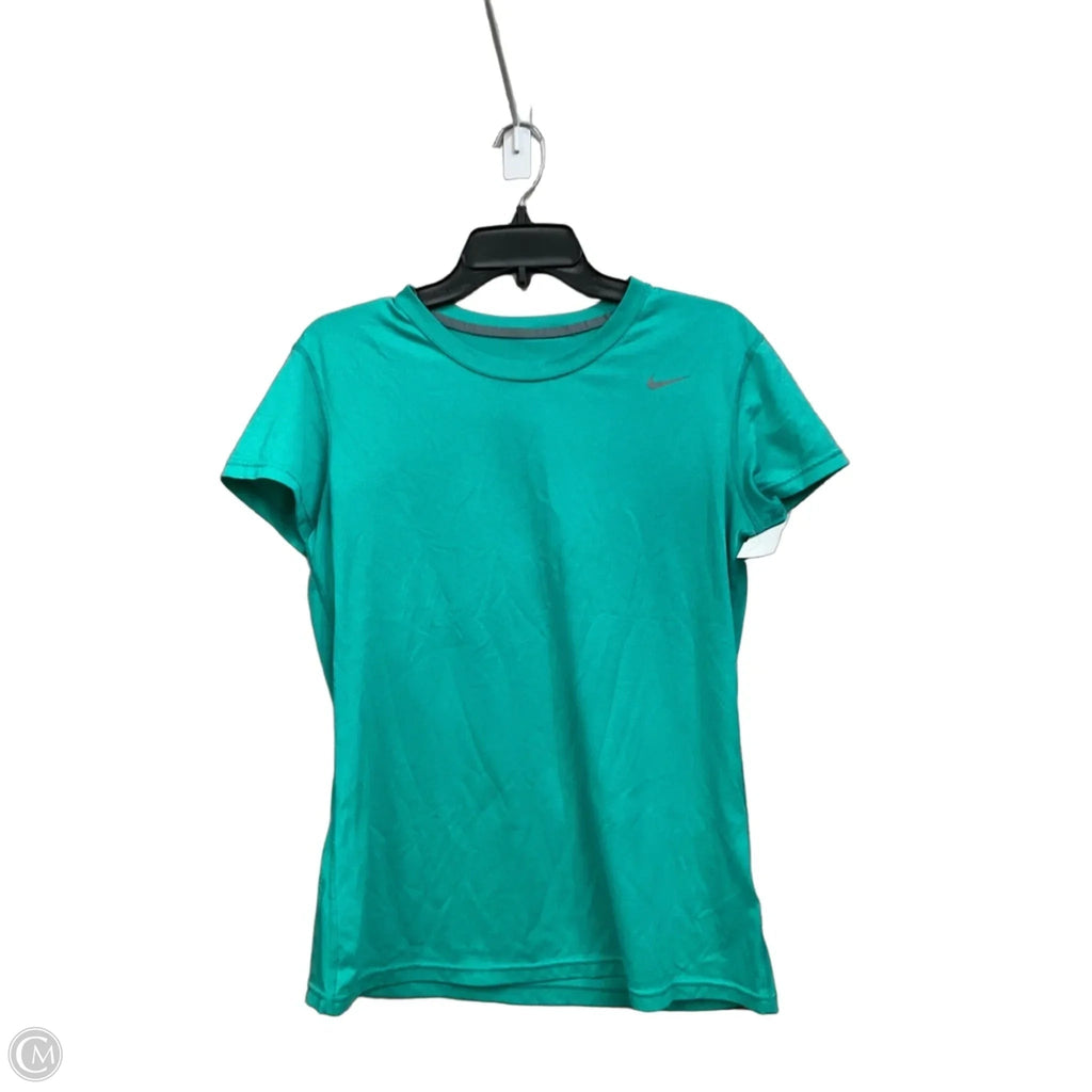 Athletic Top Short Sleeve By Nike Apparel In Green, Size: M