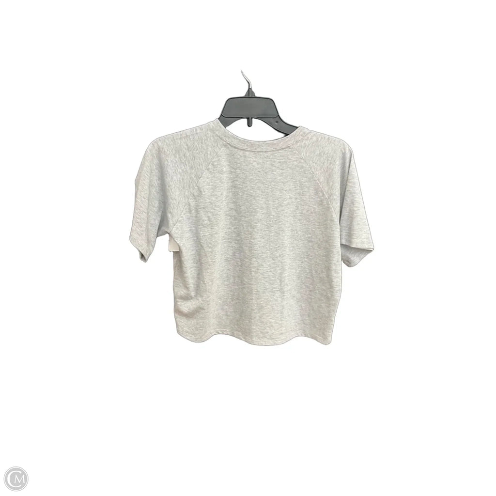 Athletic Top Short Sleeve By Adidas In Grey, Size: L