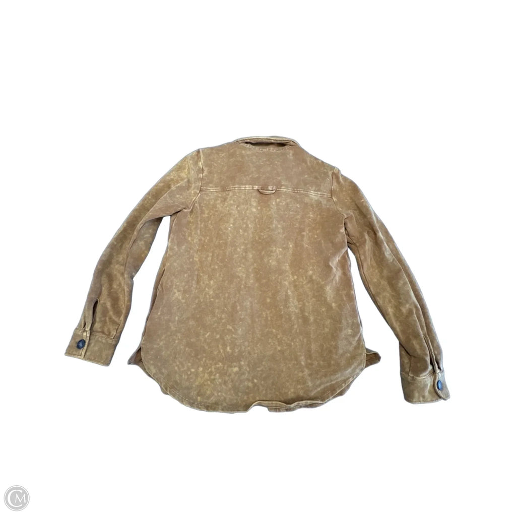Jacket Shirt By Mystree In Yellow, Size: S