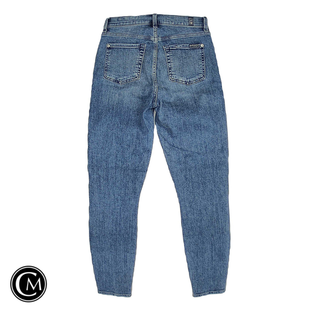 Jeans Skinny By 7 For All Mankind In Blue Denim, Size: 2