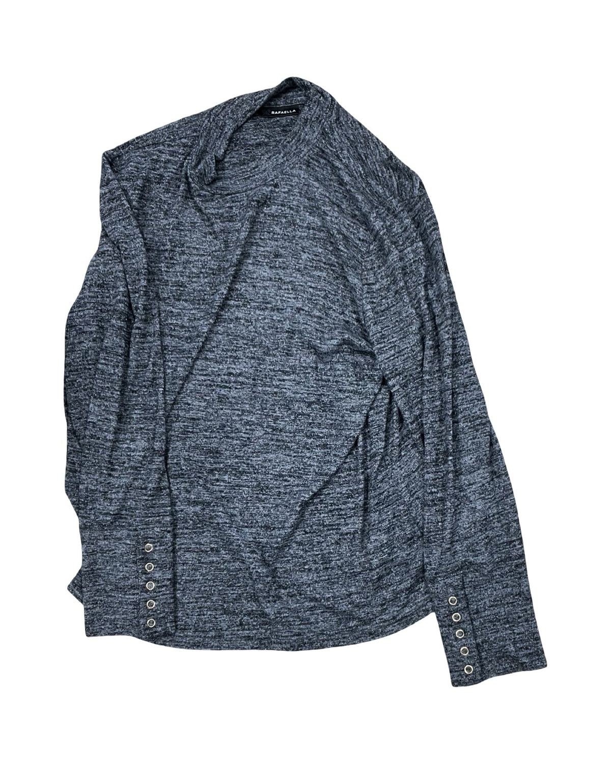 Top Ls By Rafaella In Grey, Size:1X