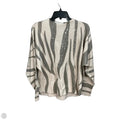 Top Long Sleeve By Sioni In Green & Tan, Size: L