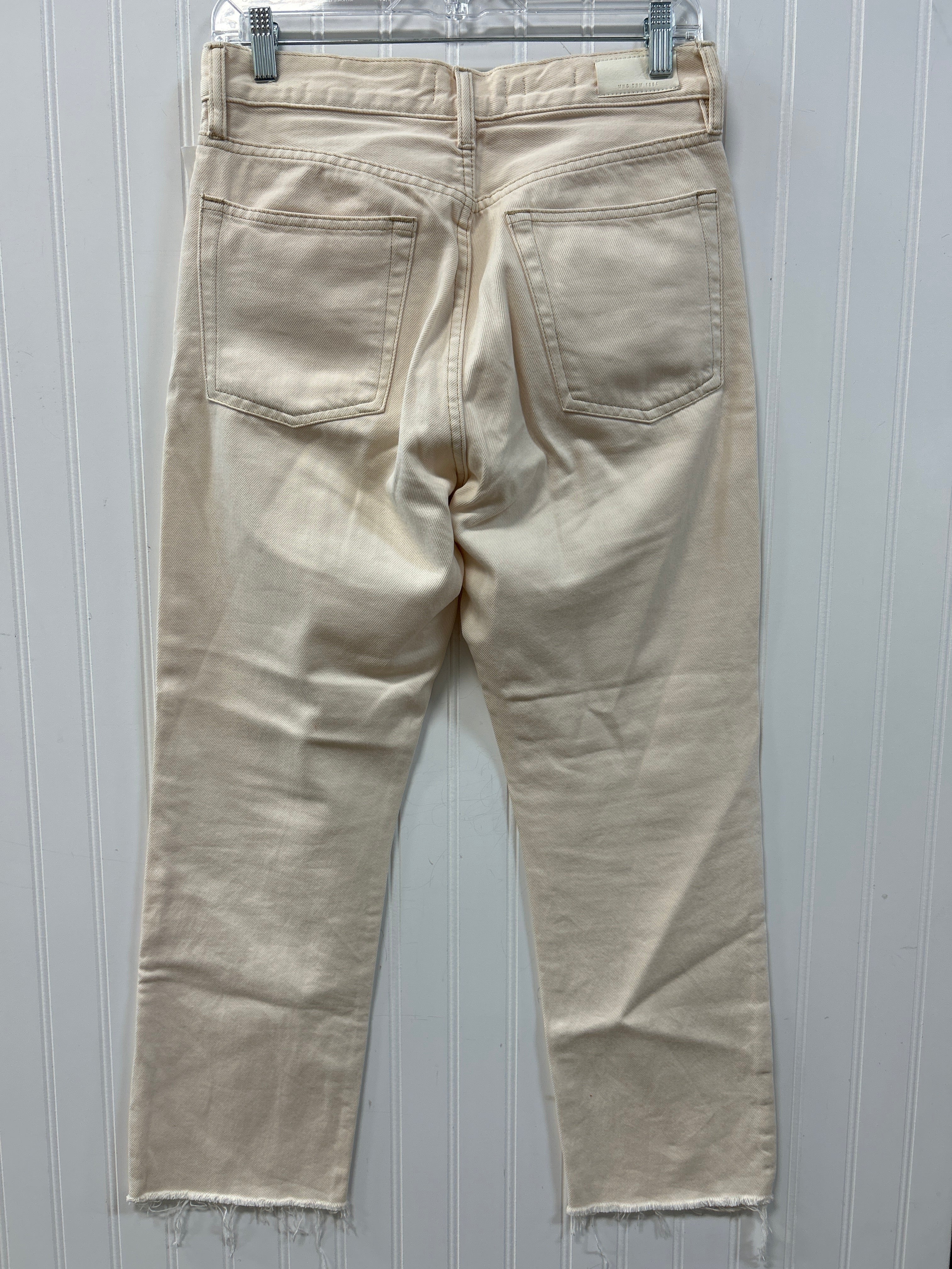 Jeans Straight By Mng In Cream Denim, Size:4
